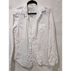 Frank & Eileen Women's White Relaxed Woven Long Sleeve Barry Button-Up Shirt XL